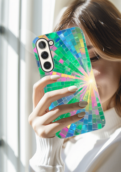 Rainbow Mosaic Burst Tough Case Samsung Galaxy