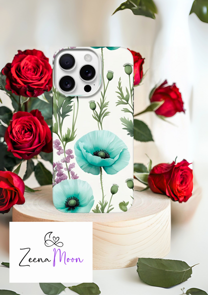 Turquoise Wildflower Tough Case For I Phone