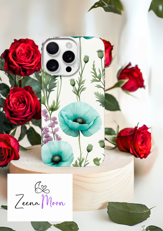 Turquoise Wildflower Tough Case For I Phone
