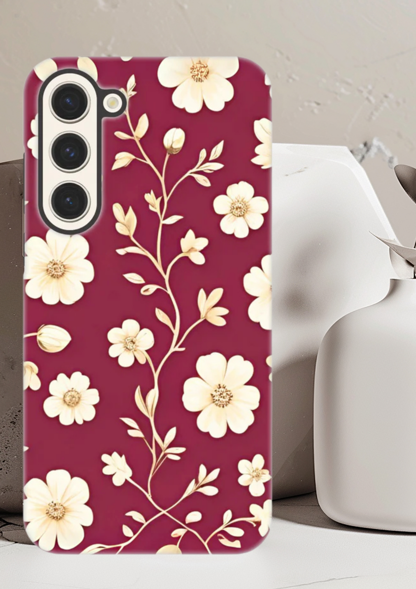 Burgundy Blossom Tough Case For Samsung Galaxy
