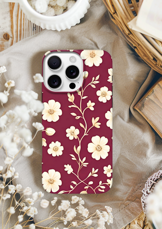 Burgundy Blossom Tough Case For Samsung Galaxy I Phone