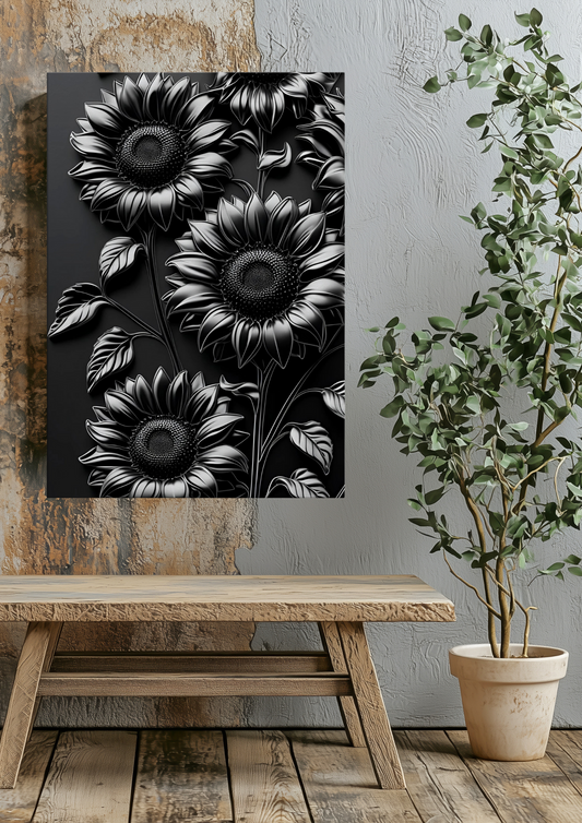 Shadow Sunflower Canvas
