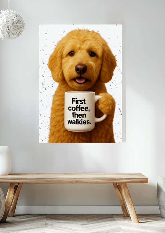 Dog Coffee Canvas