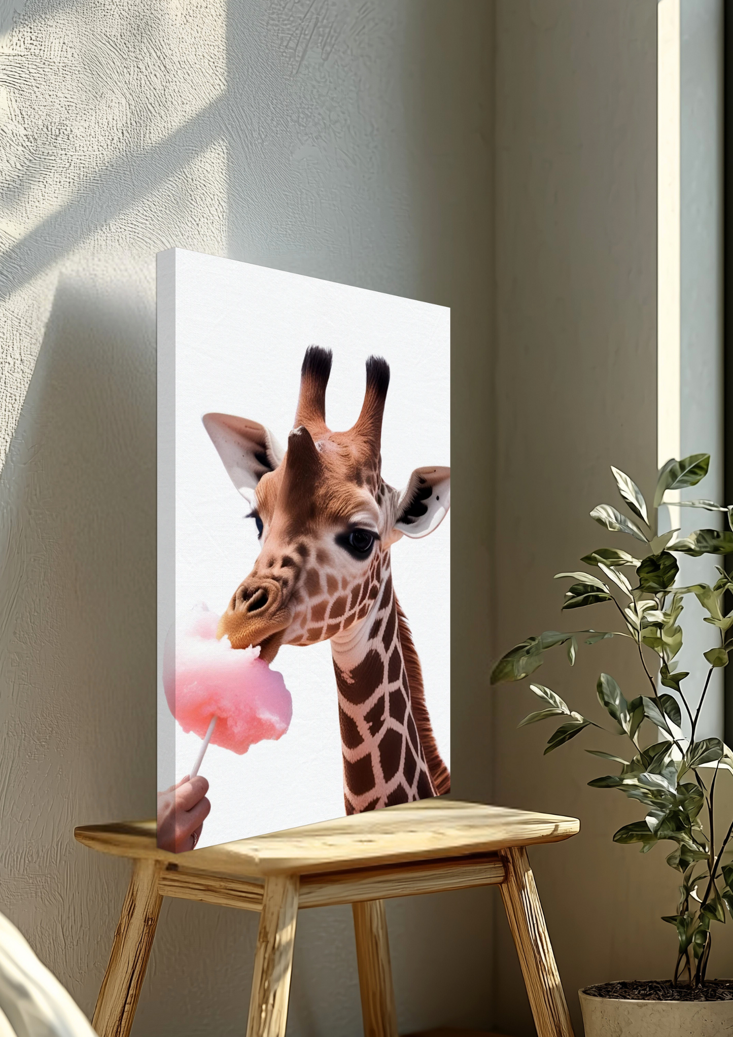 Giraffe Candy floss Canvas
