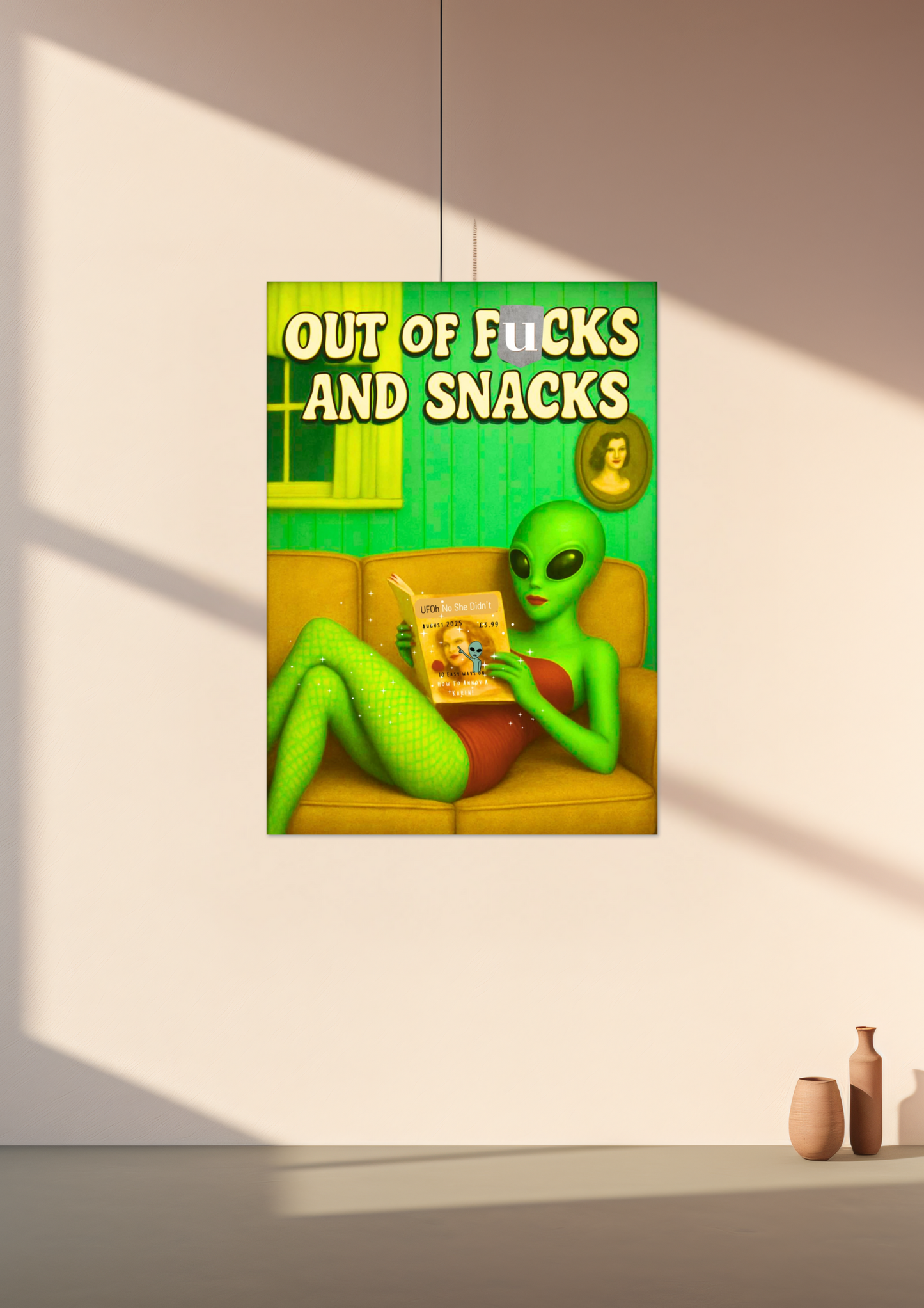 Out Of F**ks and Snacks Fine Art Poster