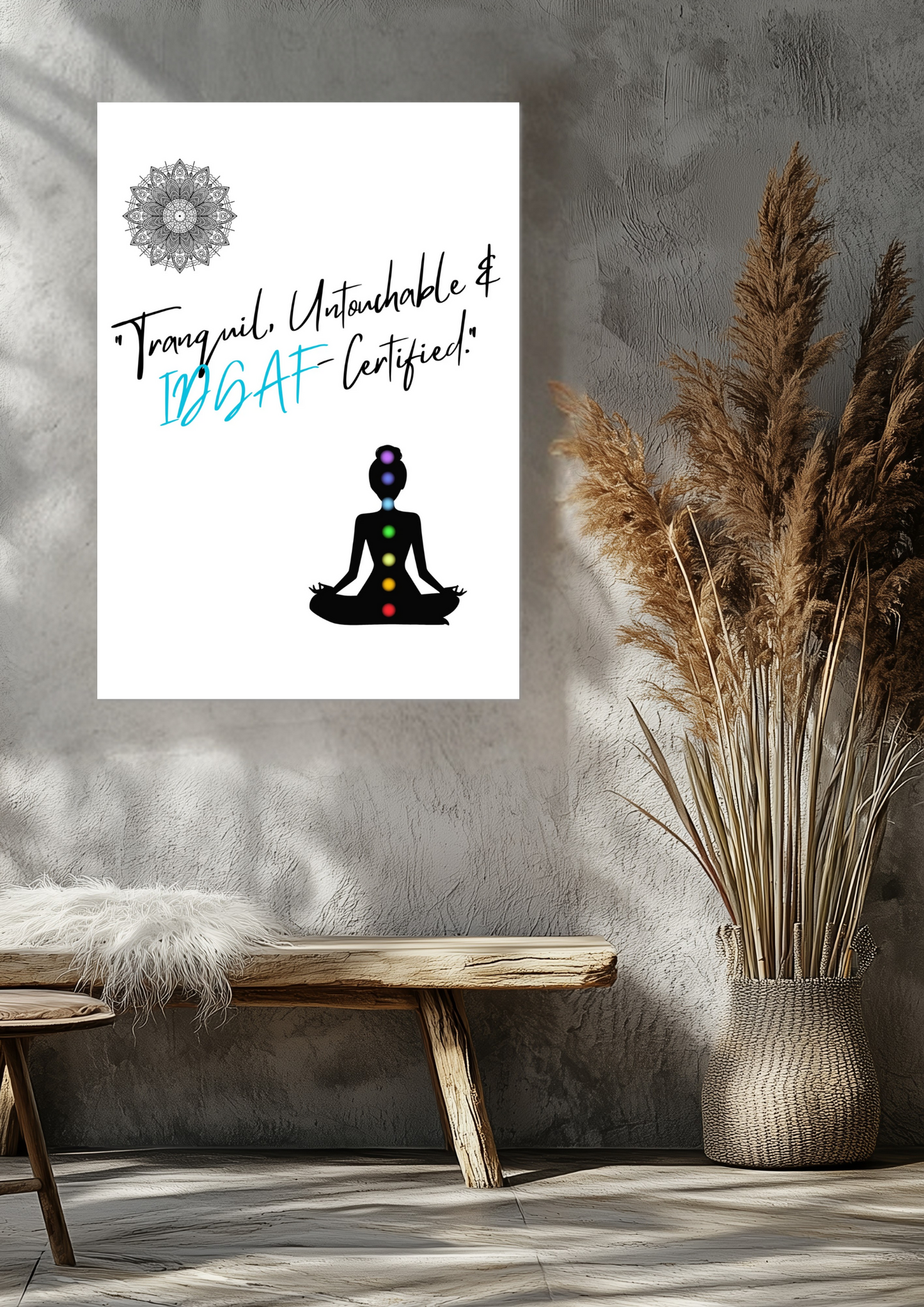 Tranquil Untouchable And IDGAF Certified Fine Art Poster