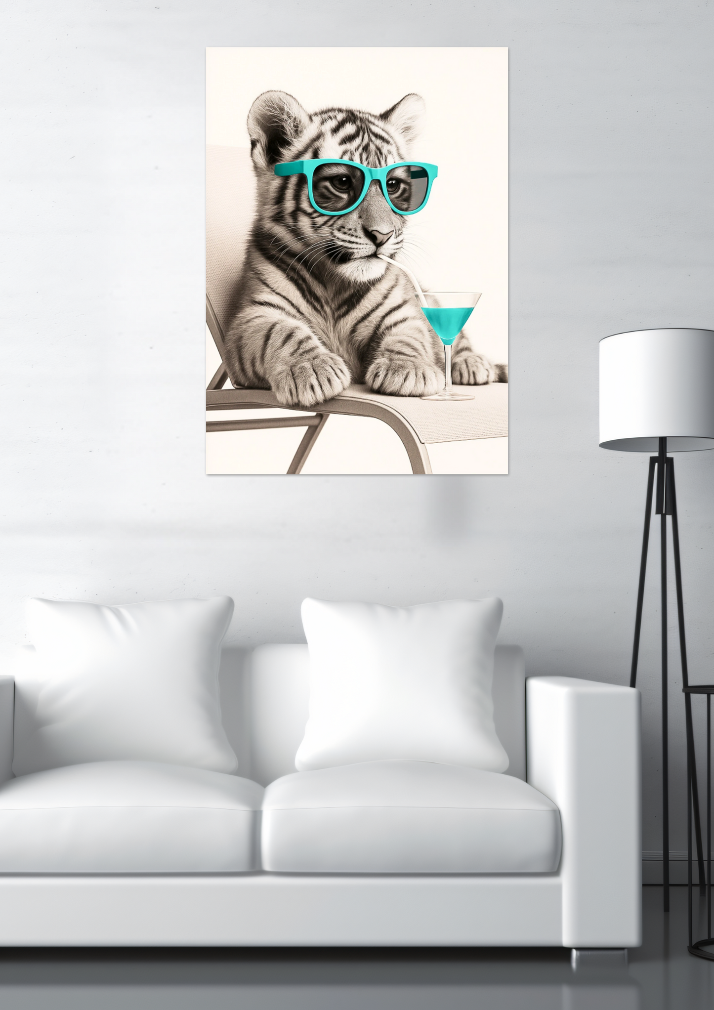 Tiger Cub Sunglasses Fine Art Poster
