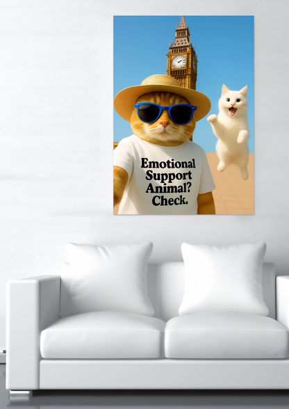 Emotional Support Animal? Check? Fine Art Poster