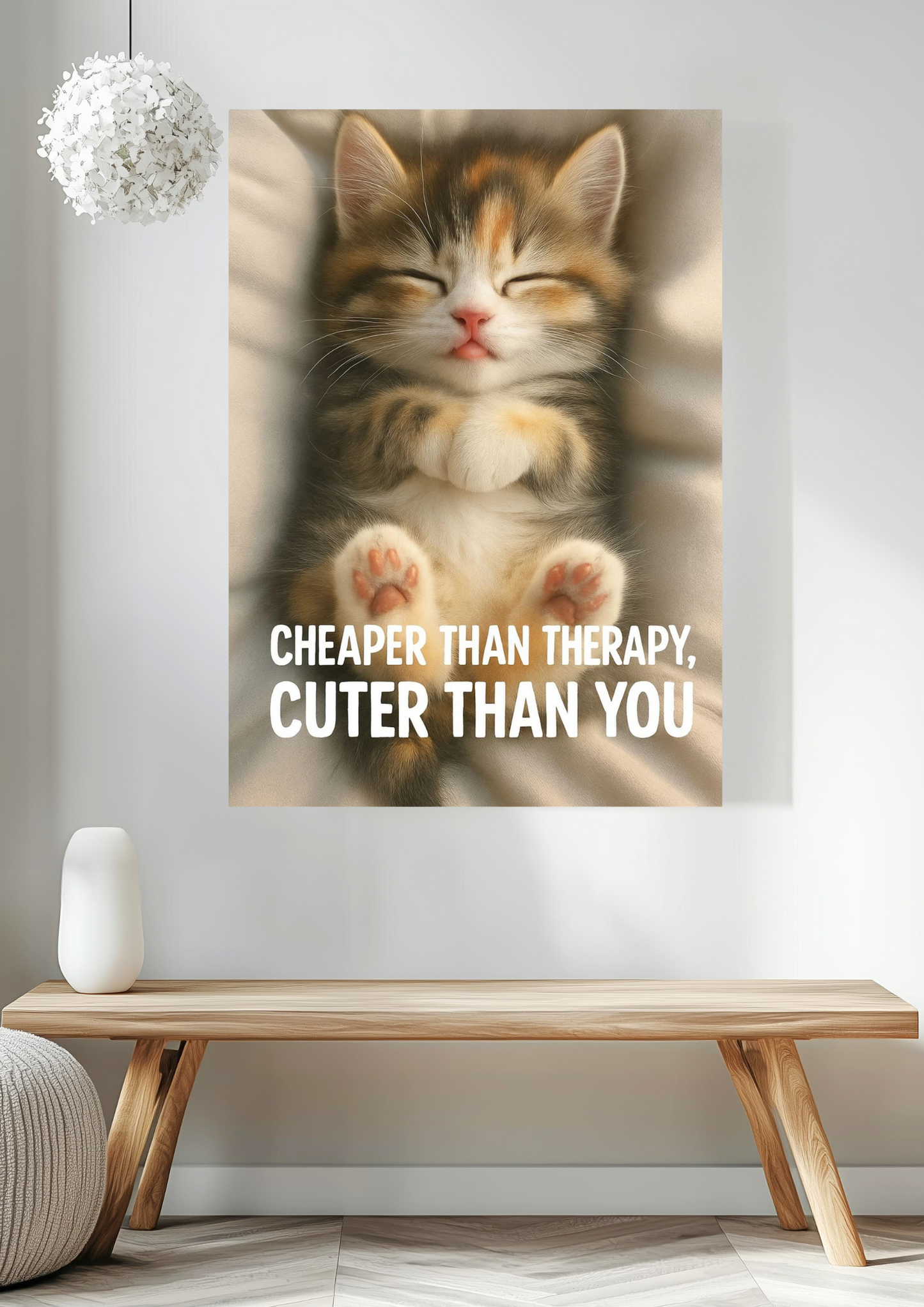 Cheaper Than Therapy Cat Fine Art Poster