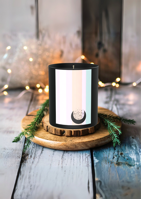 Moonlit florals, enchanted woods, and pastel spells 200g Black Candle ‘Dark Noir’