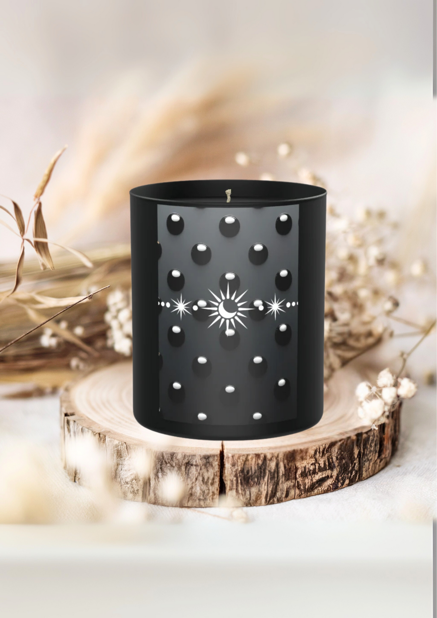 A midnight ritual with a cosmic twist. 200g Black Candle ‘Dark Noir’