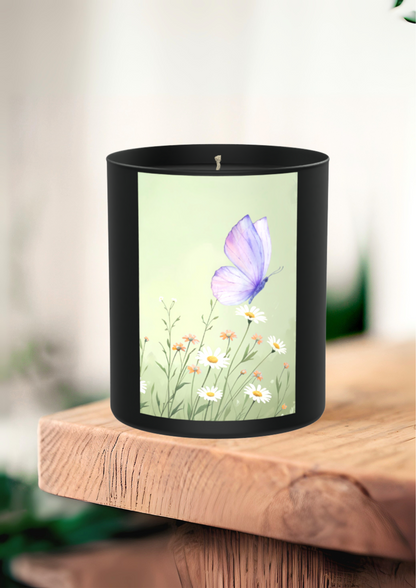 Sea breeze mornings, wildflowers in bloom, and a peaceful escape from the noise 200g Black Candle ‘Dark Noir’