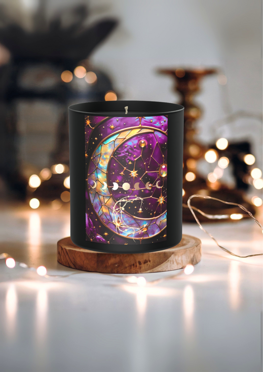 Lunar rituals, cosmic confidence, and star-kissed seduction 200g Black Candle ‘Dark Noir’