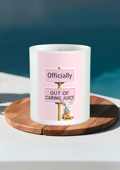 Out Of Caring Juice Bunny 200g White candle ‘Sandy Bay'