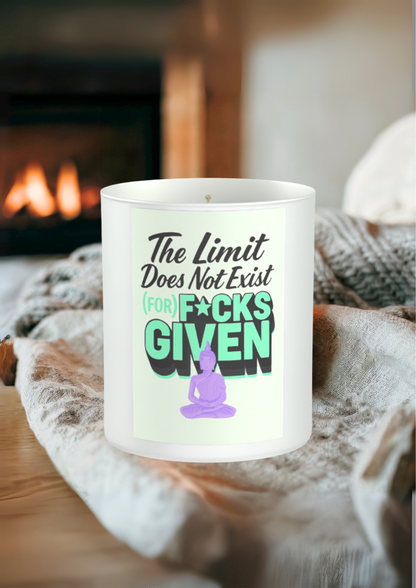 The Limit Does Does Not Exist (for F*cks Given) 200g White candle ‘Sandy Bay'