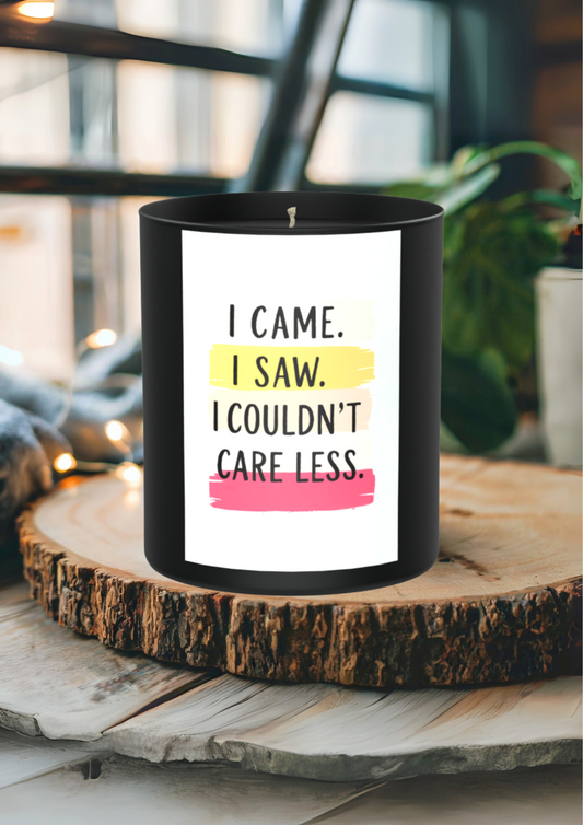 I Came. I Saw. I Couldn’t Care Less 200g Black Candle ‘Dark Noir’