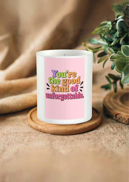 You’re the good kind of unforgettable 200g White candle ‘Sandy Bay'