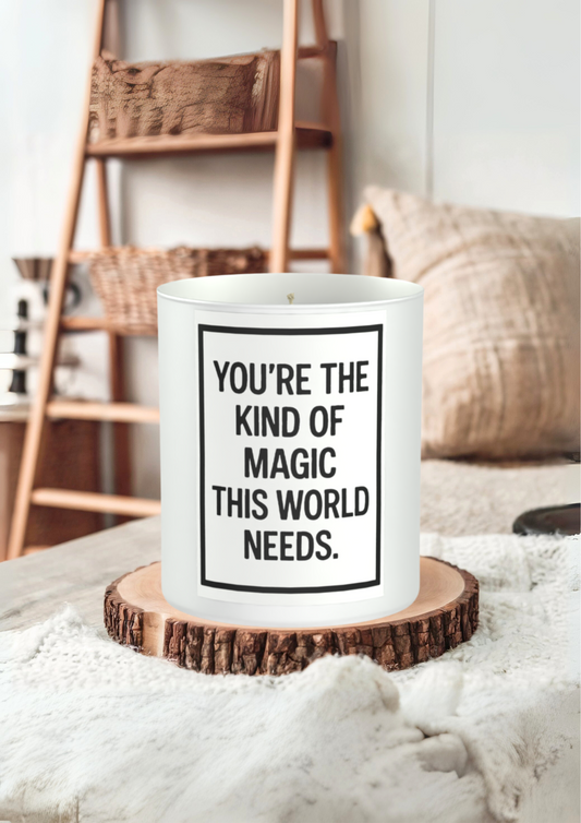 You’re the Kind of Magic This World Needs 200g White candle ‘Sandy Bay'