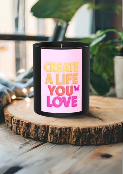 Create a Life You Love 200g Black Candle ‘Dark Noir’