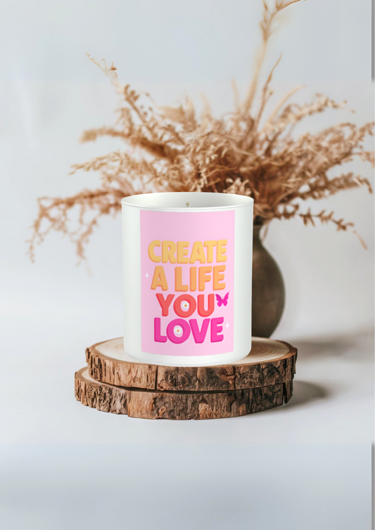 Create a Life You Love 200g White candle ‘Sandy Bay'