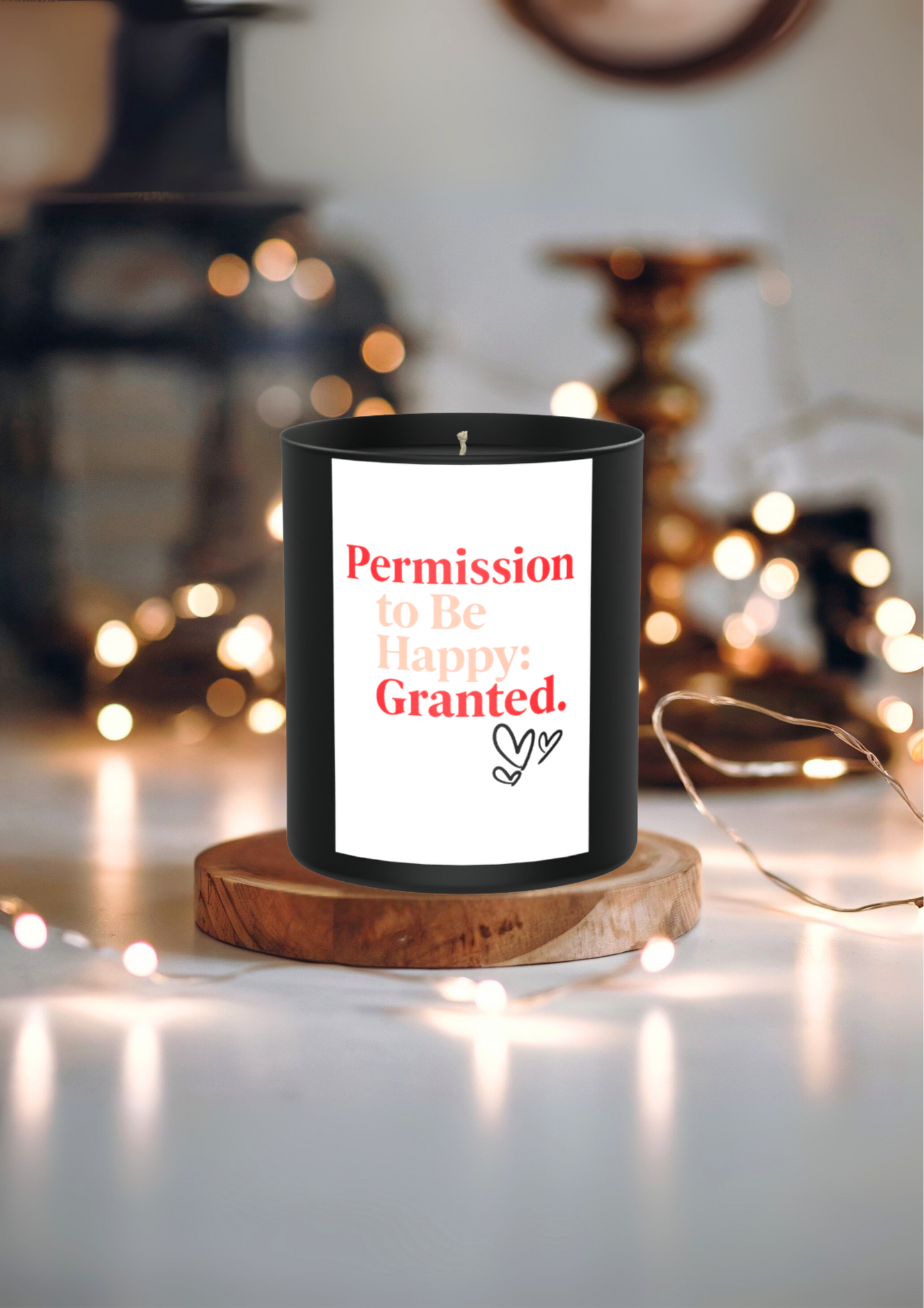 Permission to Be Happy: Granted 200g Black Candle ‘Dark Noir’