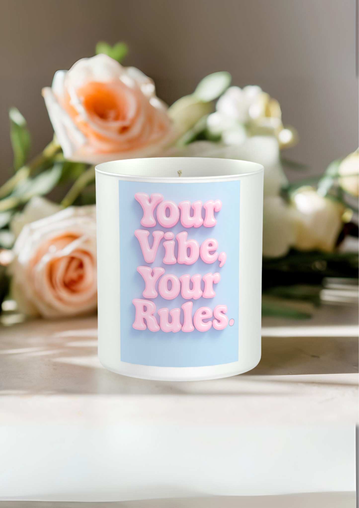 Your Vibe, Your Rules 200g White candle ‘Sandy Bay'