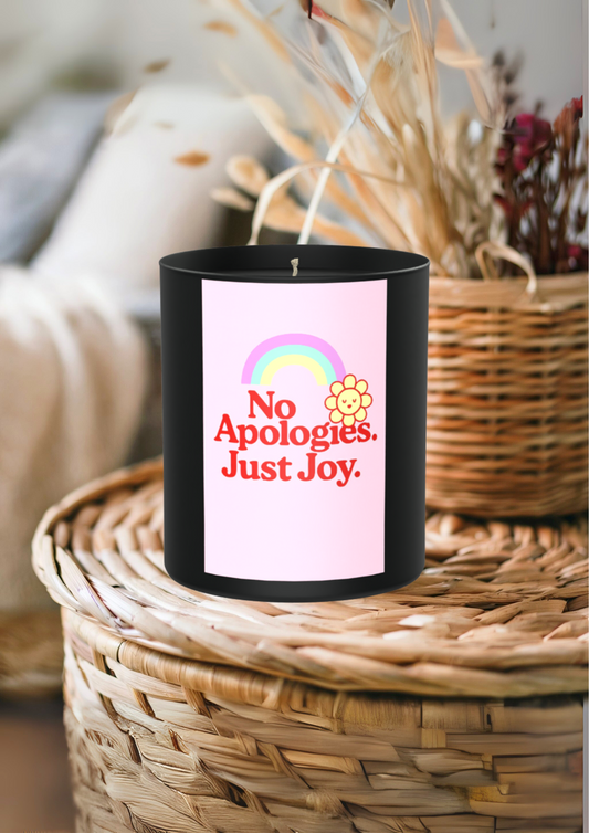 No Apologies. Just Joy. 200g Black Candle ‘Dark Noir’