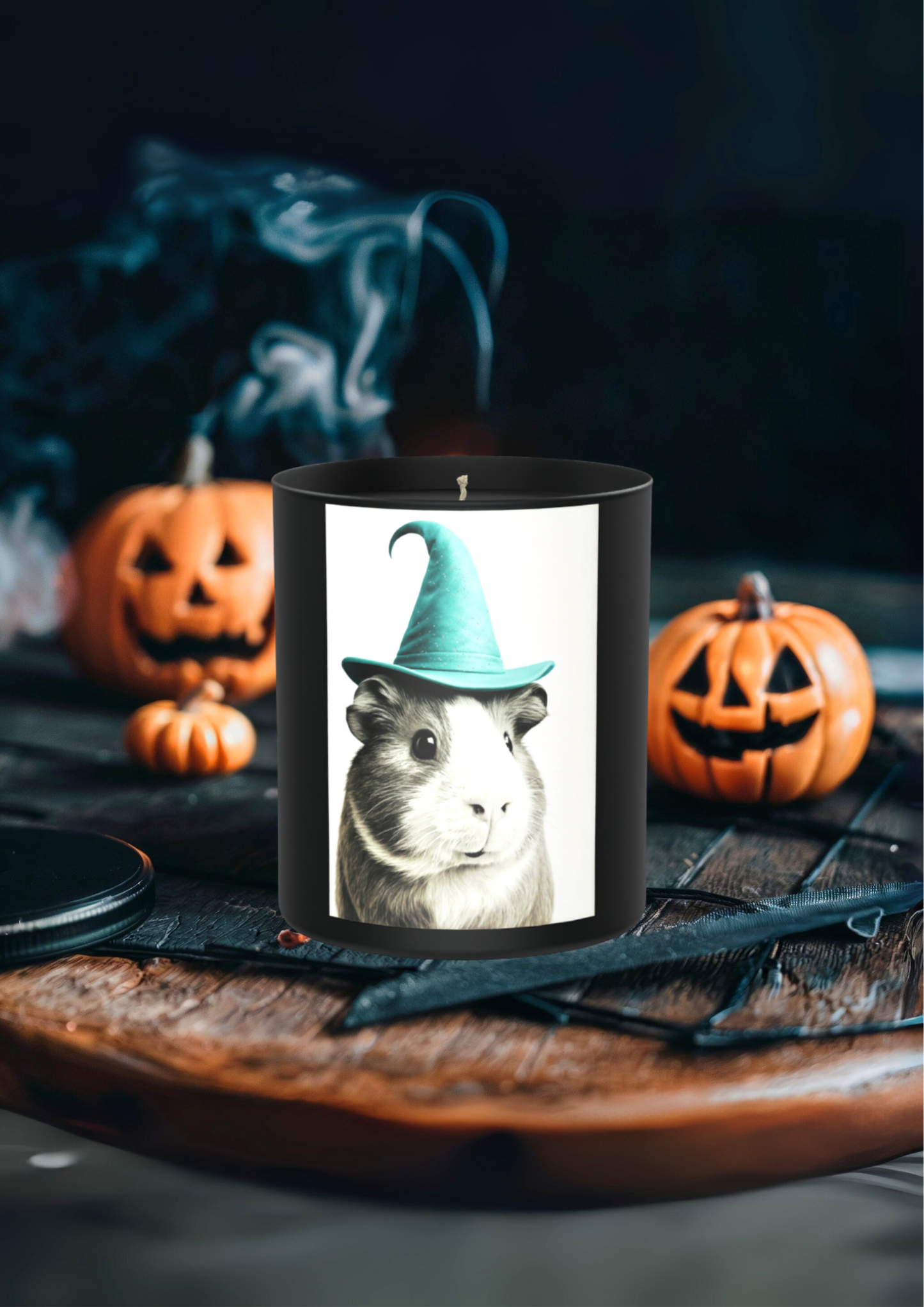 Guinea Pig Witch Hat 200g Black Candle ‘Dark Noir’