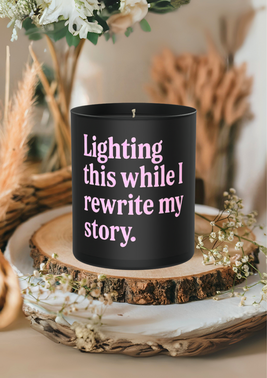 Lighting This While I Rewrite My Story 200g Black Candle ‘Dark Noir’