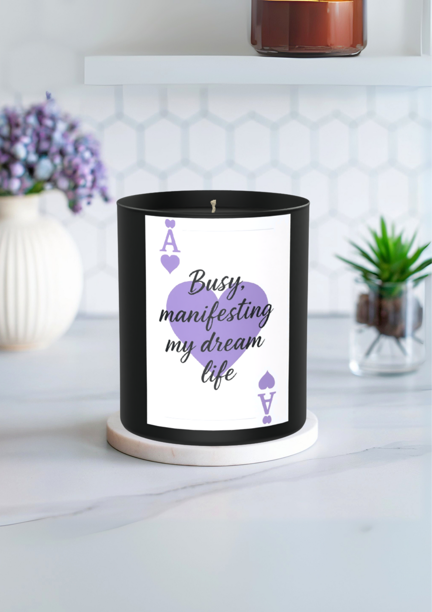 Busy Manifesting My Dream Life 200g Black Candle ‘Dark Noir’
