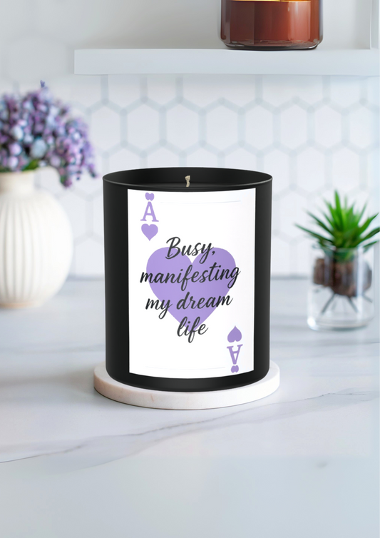 Busy Manifesting My Dream Life 200g Black Candle ‘Dark Noir’