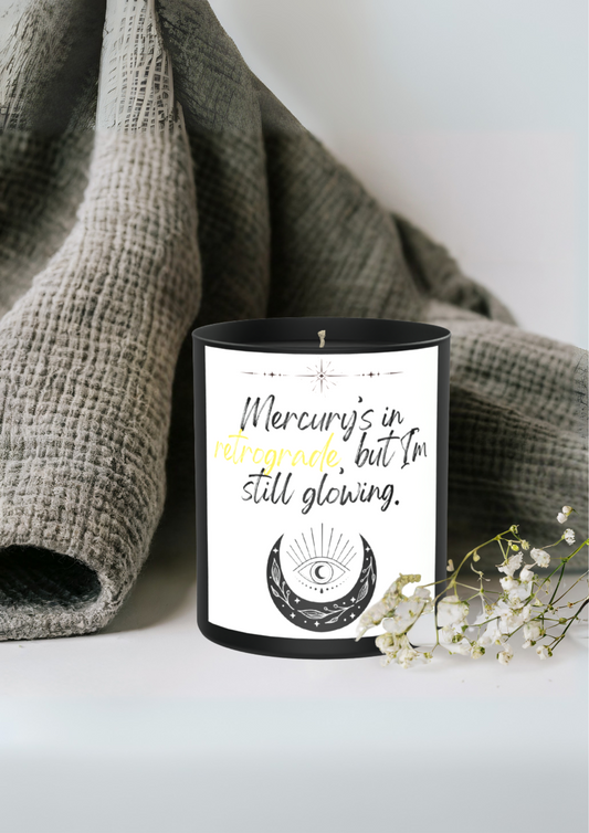 Mercury's in retrograde, but I'm still glowing 200g Black Candle ‘Dark Noir’