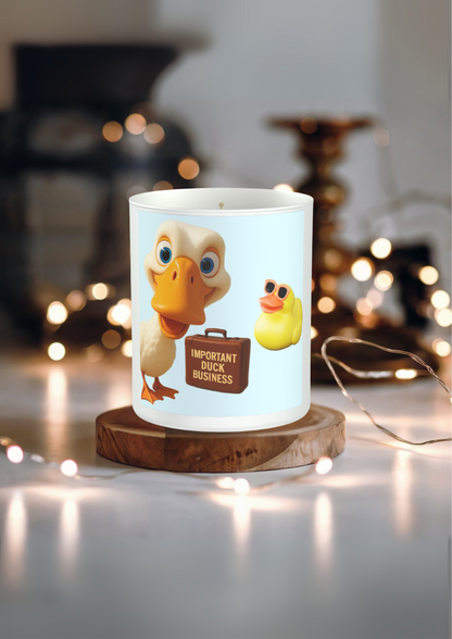 Important Duck Business 200g White candle ‘Sandy Bay'
