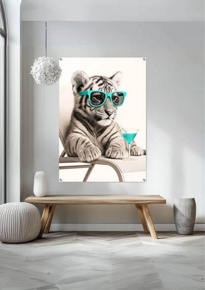 Tiger Cub Sunglasses Acrylic Print