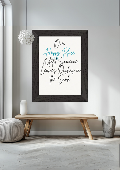Our Happy Place Until Premium Wooden Framed Poster With Museum-Quality Matte Paper
