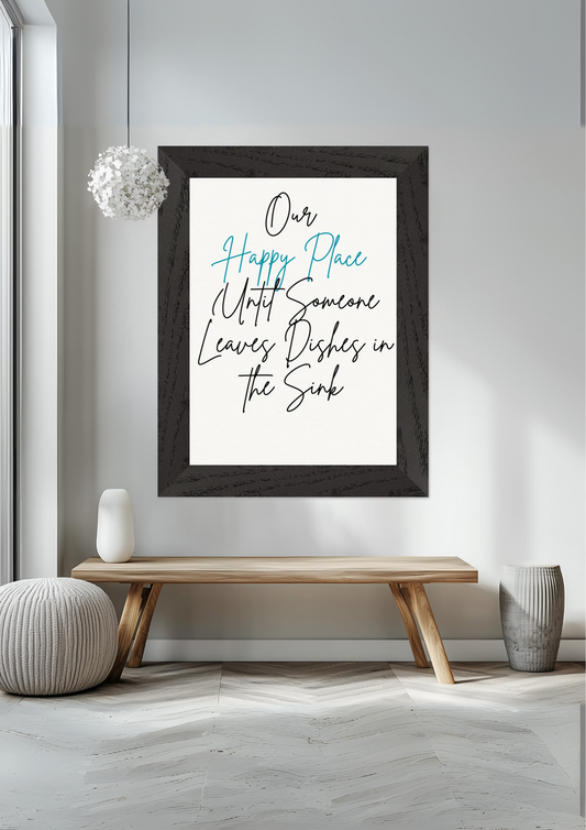 Our Happy Place Until Premium Wooden Framed Poster With Museum-Quality Matte Paper