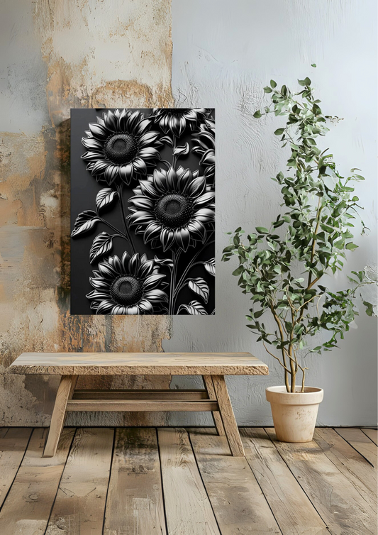 Shadow Sunflower Canvas