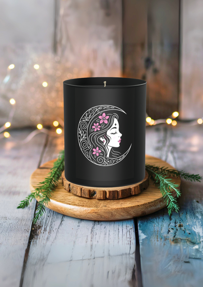 🌙 Lunar Goddess Candle – Precious Woods, Amber & Oud Dark Noir