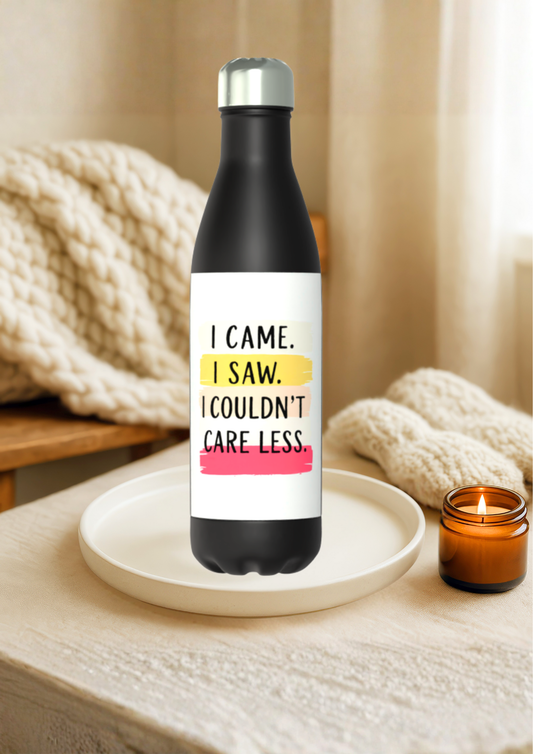 I Came. I Saw. I Couldn't Care Less -Classic 50cl Thermos Black Bottle
