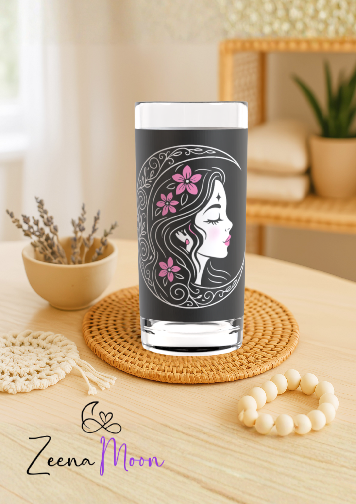 Mystic Moon Woman Highball Glass
