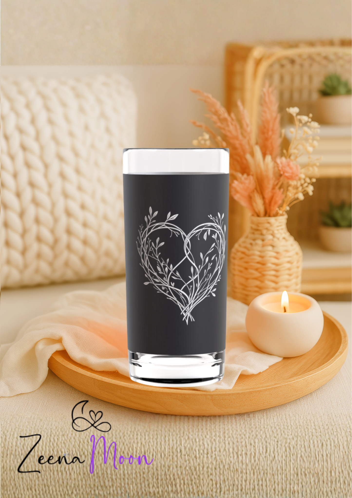 Gothic Heart Highball Glass