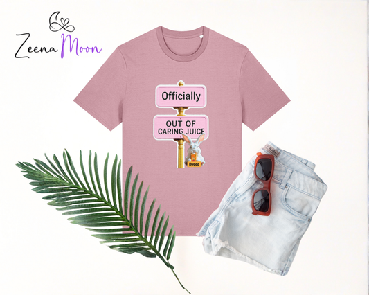 Out of Caring Juice 100% organic ringspun combed cotton premium T-shirt