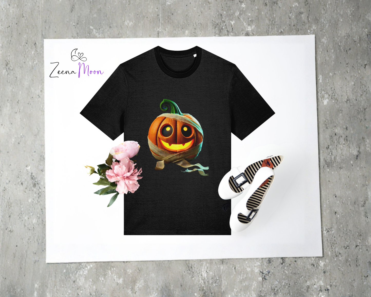 Pumpkin Mummy 100% organic ringspun combed cotton premium T-shirt