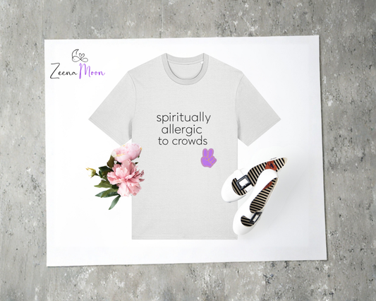 Spiritually Allergic to Crowds organic ringspun combed cotton premium t-shirt