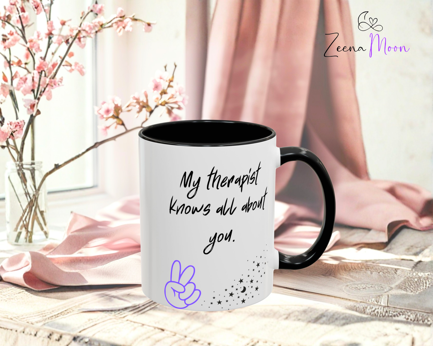 Funny Therapy Coffee Mug, Great Gift for Therapist Appreciation, Humour Mug, Self-Care, Latte or Tea Cup, Relaxing Beverage