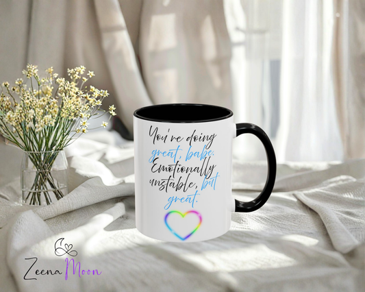 You're Doing Great Coffee Mug - Motivational Gift, Inspirational Mug, Self-Care Accessory, Office Decor, Unique Present