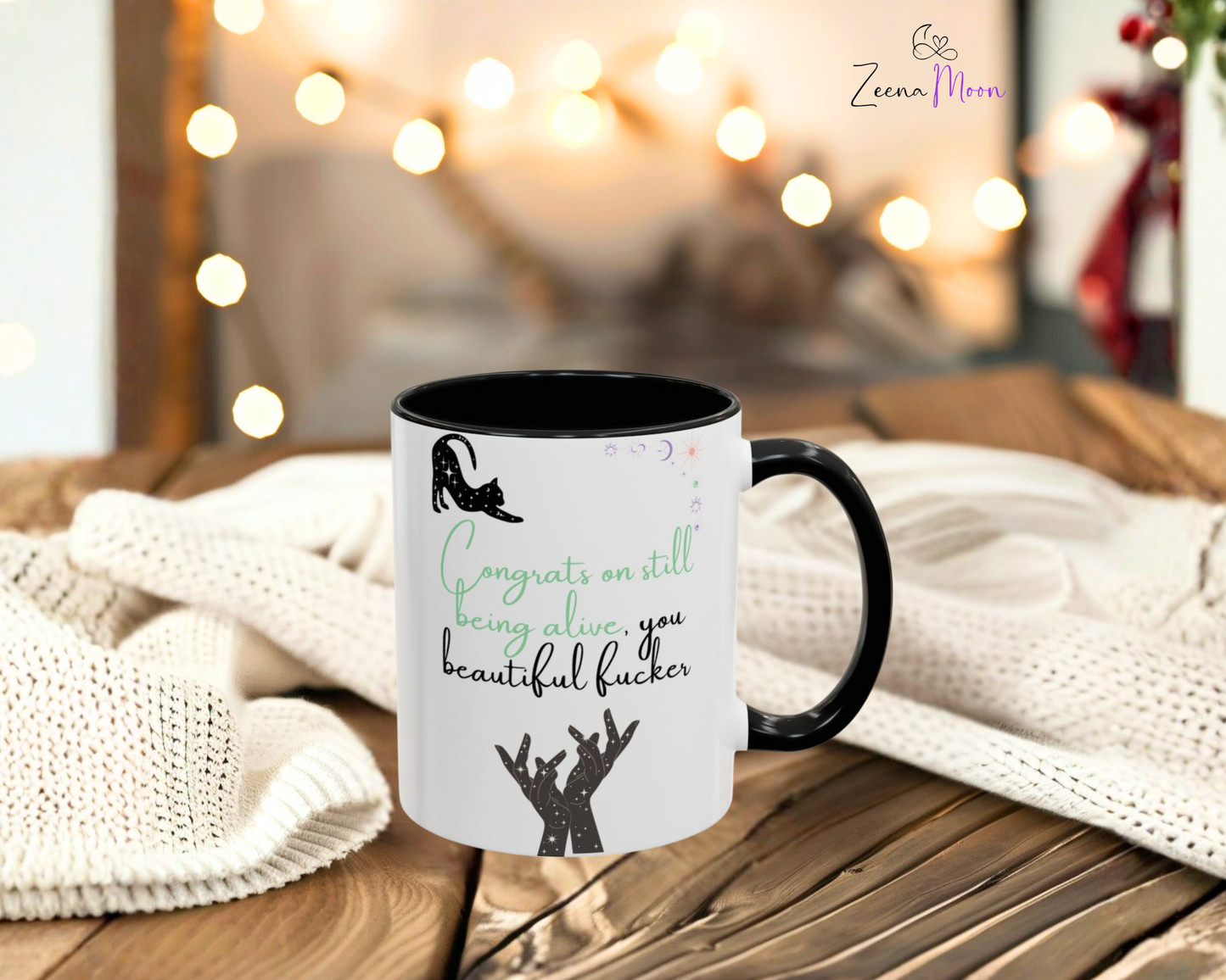 Congrats on....Funny Coffee Mug, Motivational Mug, Gift for Cat Lovers, Inspirational Drinkware, Creative Cat Mug