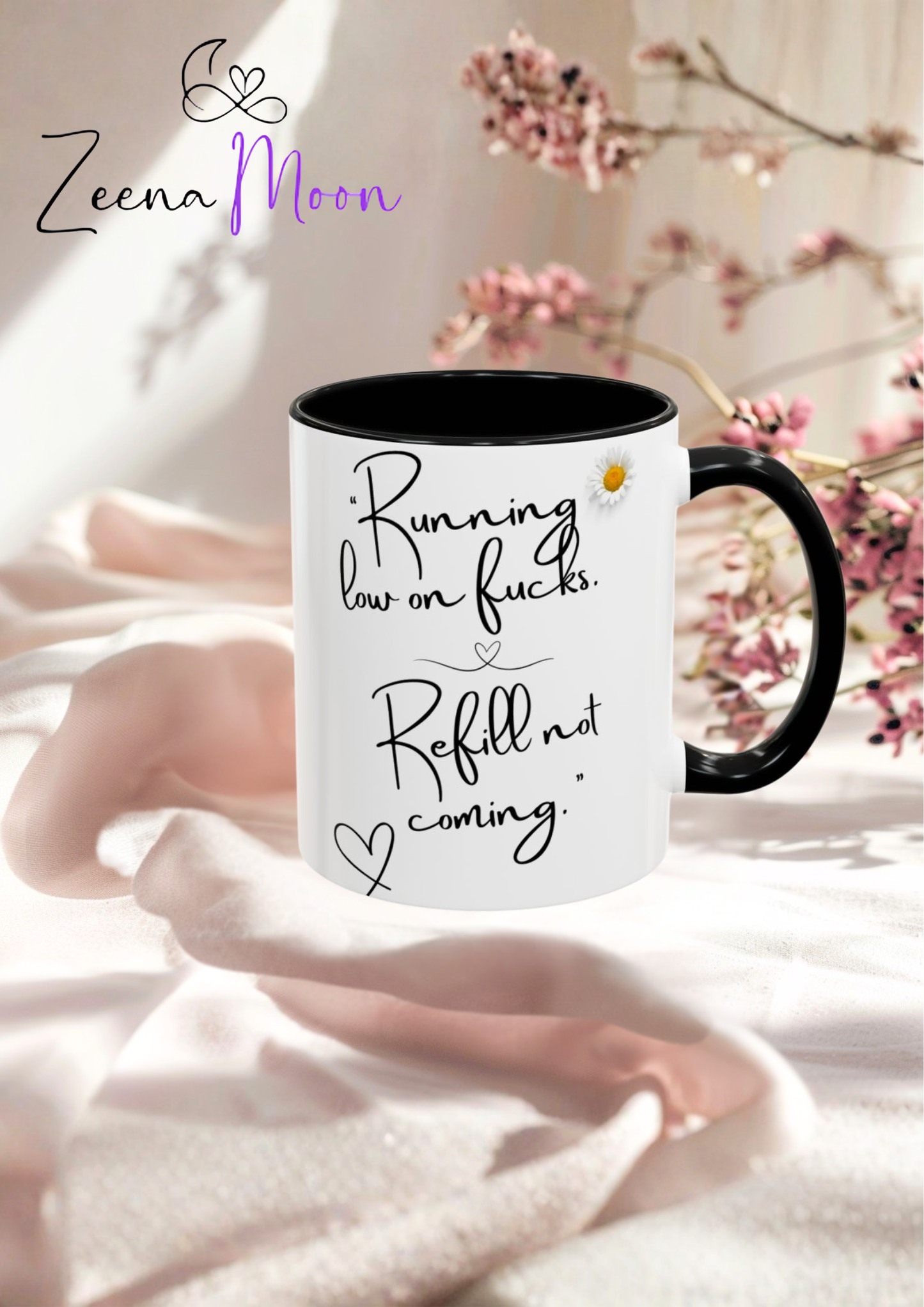 Running low on f**ks Sassy Coffee Mug, Funny Gift for Friends, Office Humour Cup, Birthday Present, Quirky Home Decor, Self-Care Coffee Mug