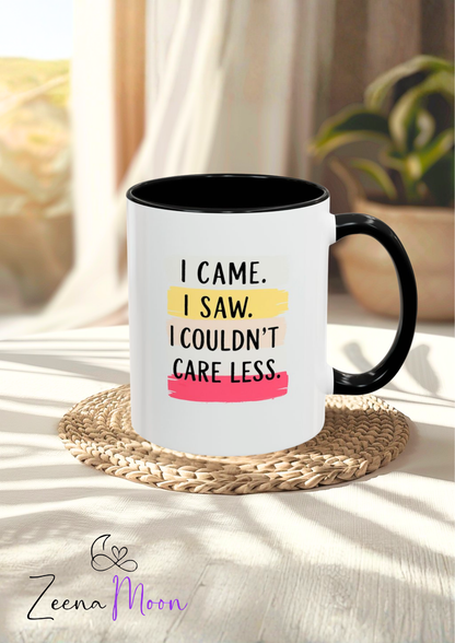 I Came, I Saw Coffee Mug - Funny Accent Mug for Home or Office, Gift for Friends, Conversation Starter, Quirky Drinkware