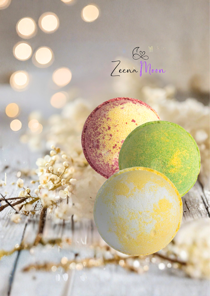 Set of Three Pina Colada Bath Bombs – Tropical Bliss in Every Soak